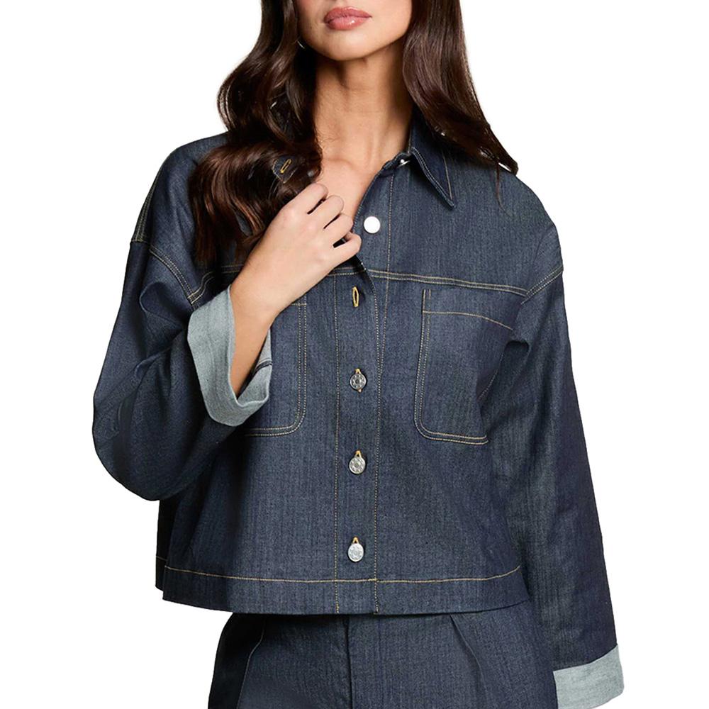 Veste en jean Bleu Brut Femme Morgan JAMES pas cher