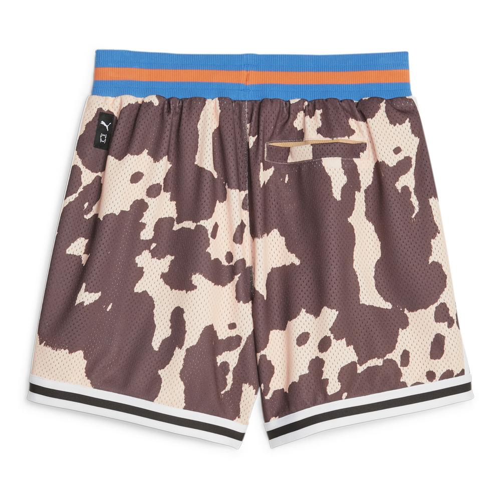 Pantalón Corto de Baloncesto Puma Clyde Marrón/Beige, Hombre ver 2