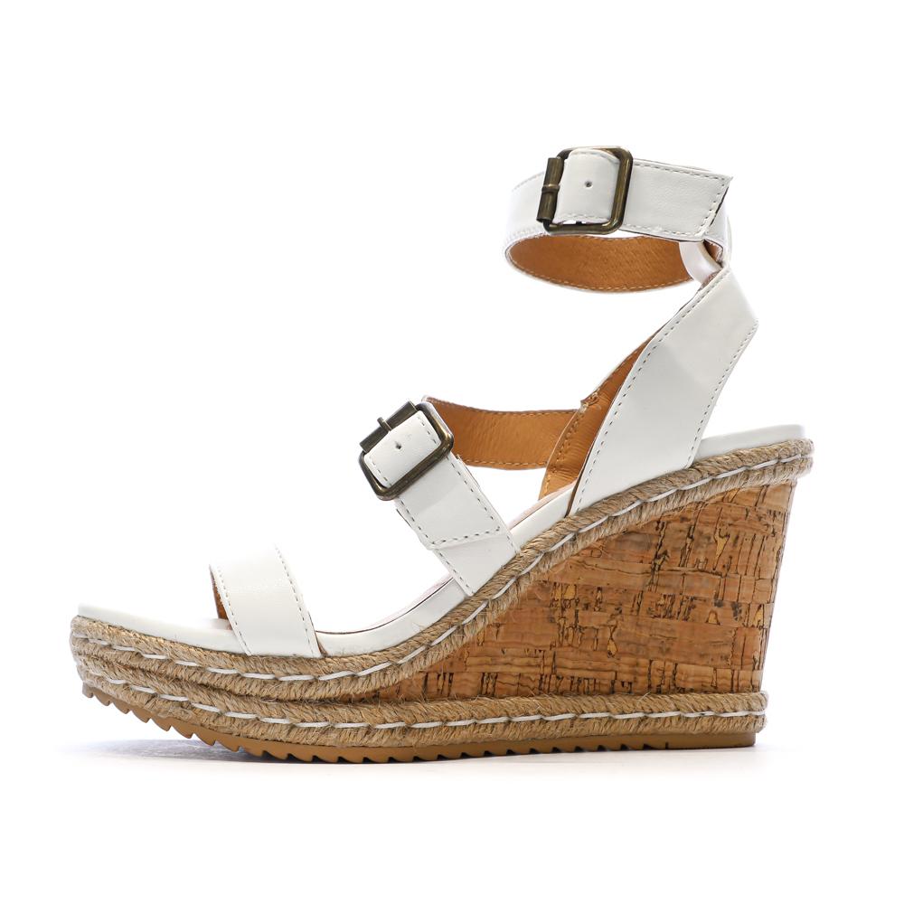 Weiße Keilsandalen für Frauen Chattawak Summer Camel günstig