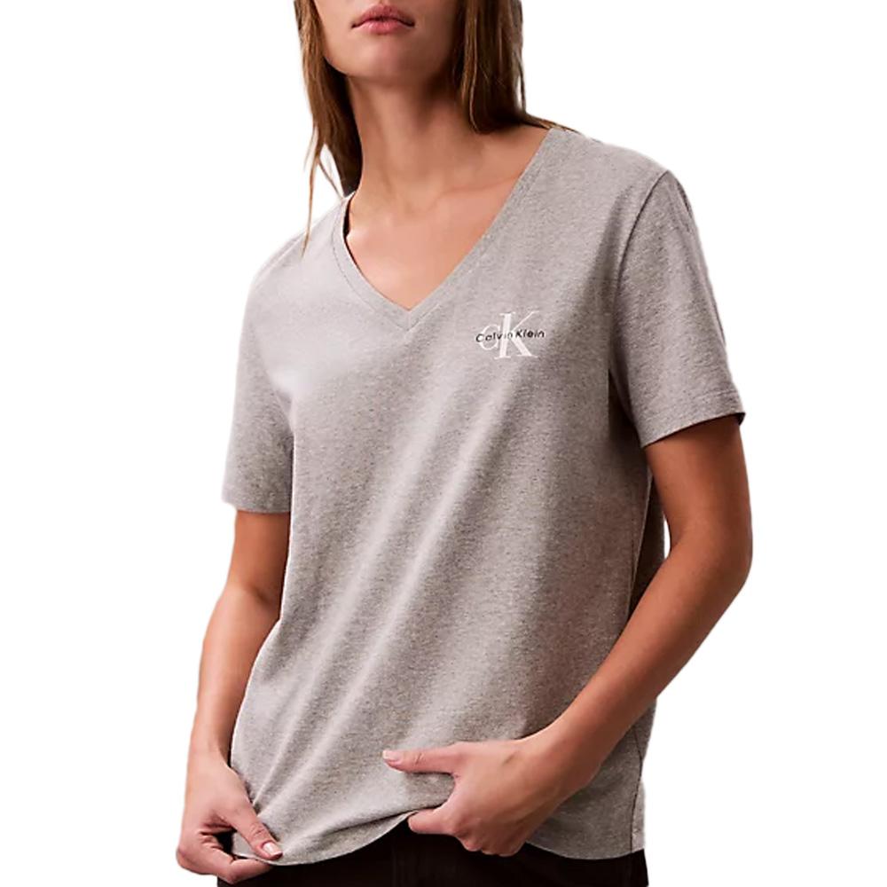Camiseta gris/blanca de mujer Calvin Klein Jeans LV047C906G ver 2