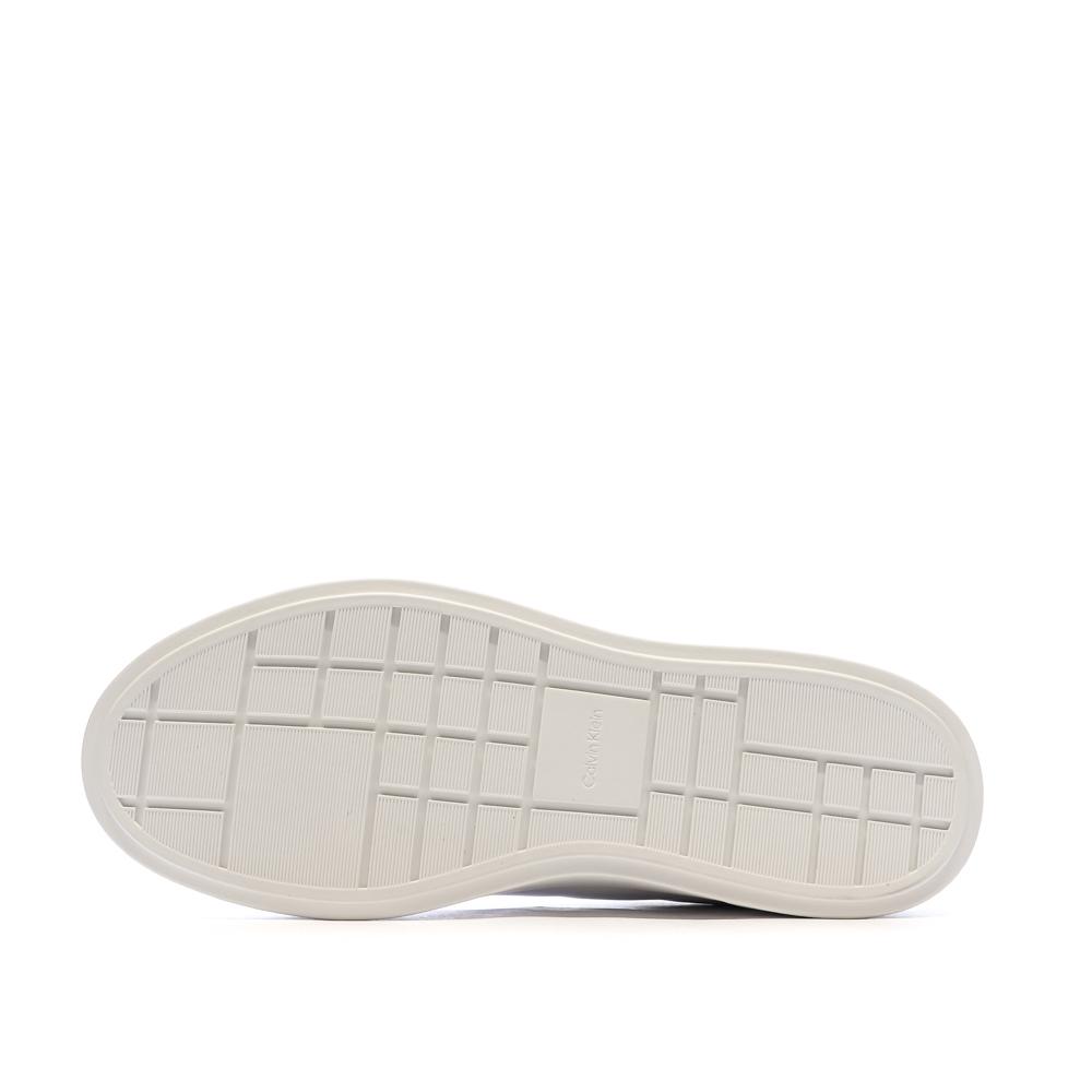 Calvin Klein Jeans Women’s White/Silver Lace-up Trainers Photo of the Espace des Marques %store% store - view of %key%