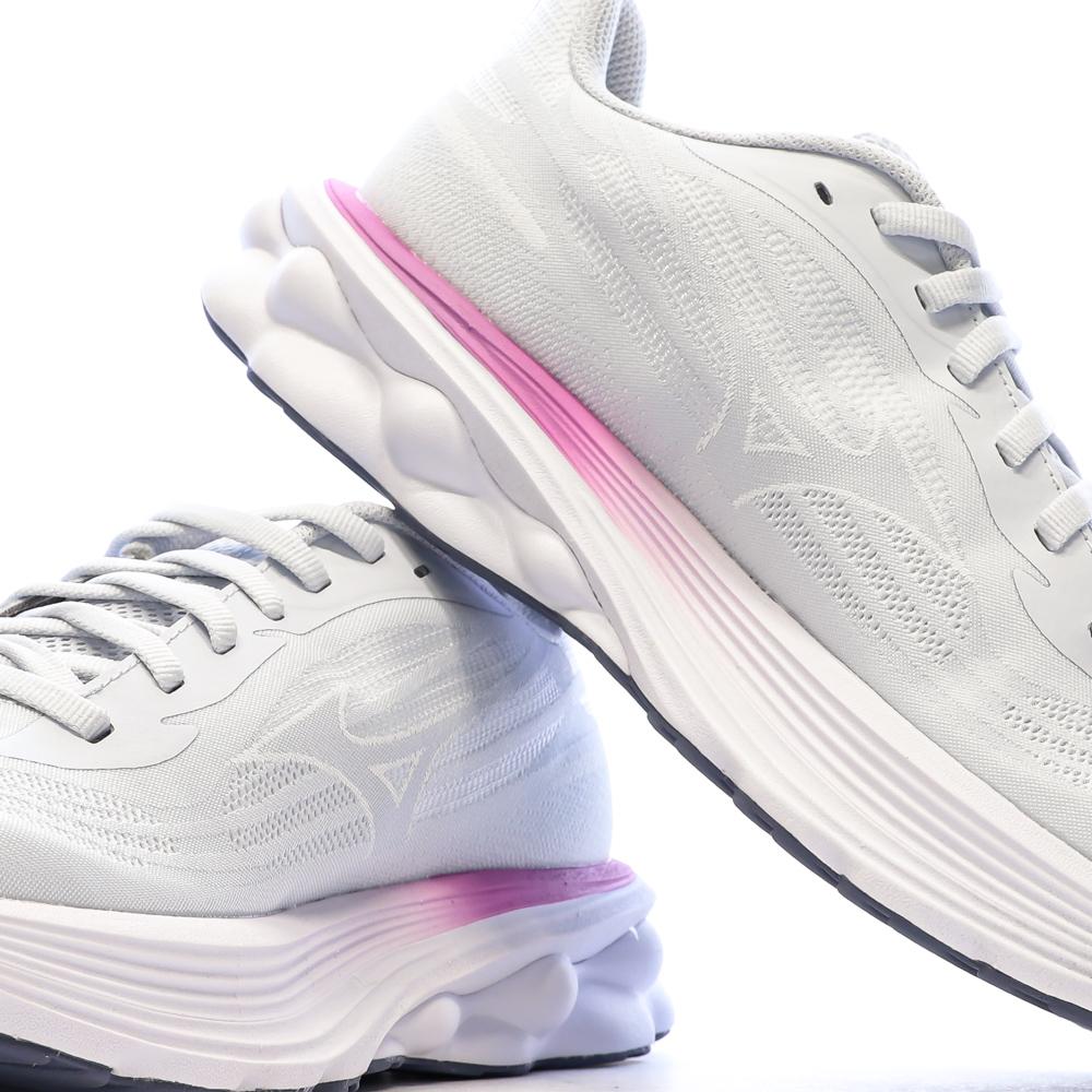 Chaussures de Running Blanches Femme Mizuno Wave Skyrise 7 vue 7