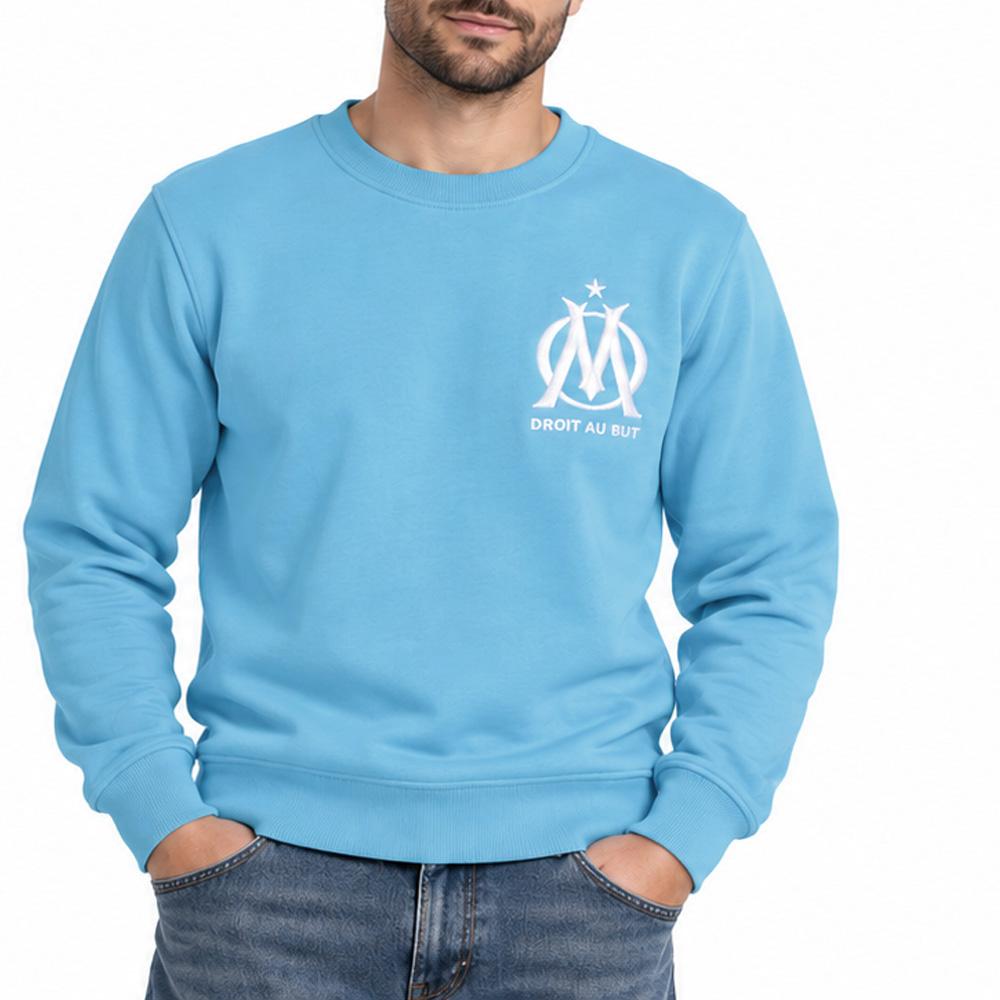 Sweat Bleu Ciel Homme Olympique de Marseille pas cher