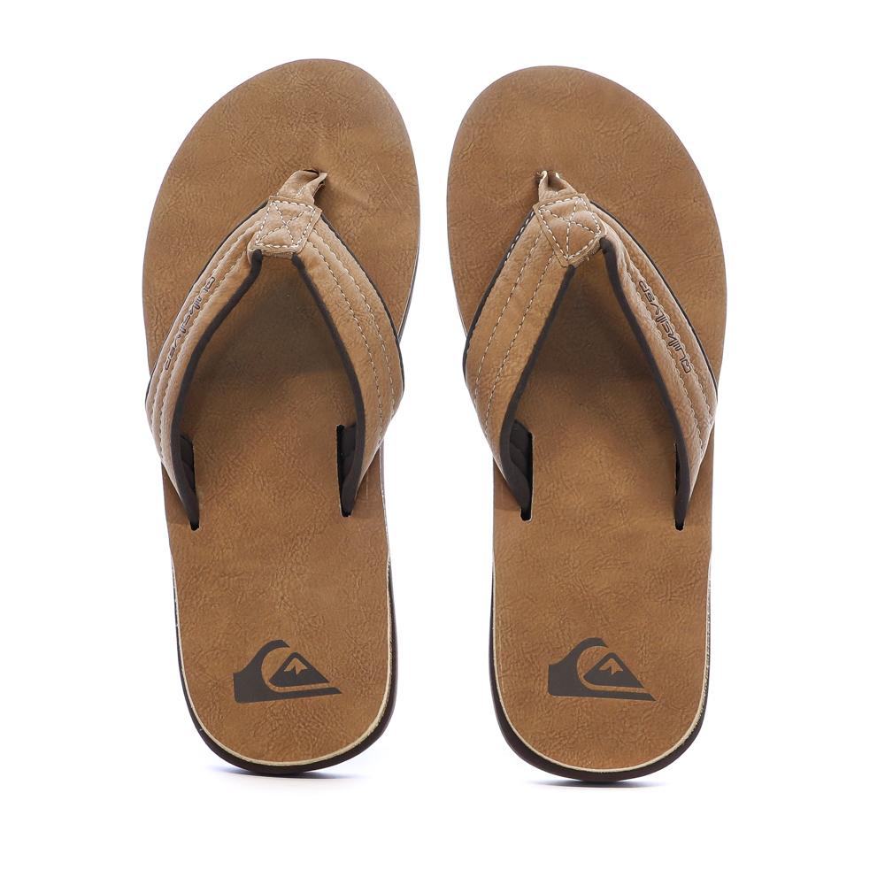 Chanclas marrones para hombre Quiksilver Carver Nubuck ver 3