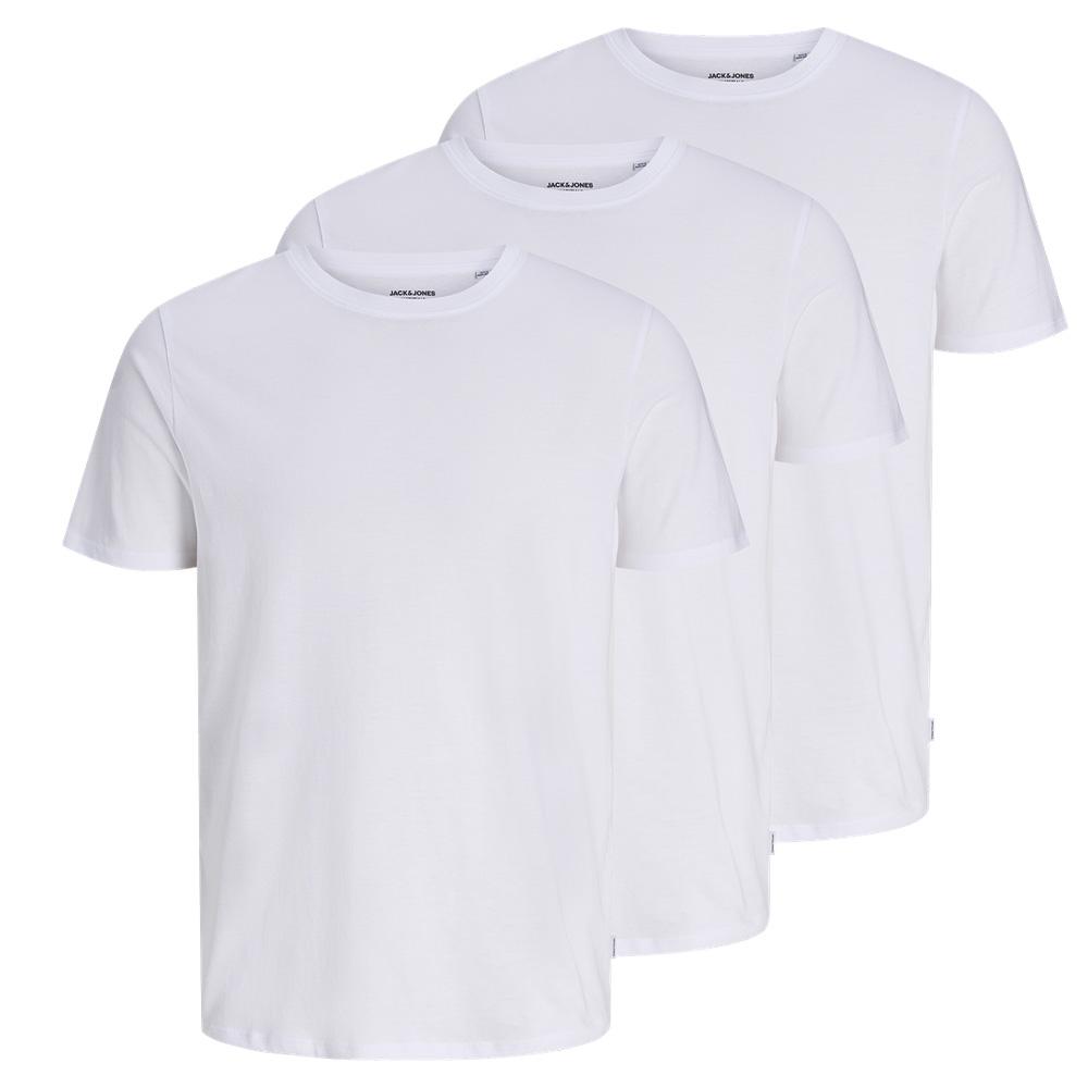 x3 T-Shirts Blanc Homme Jack & Jones Underwear pas cher