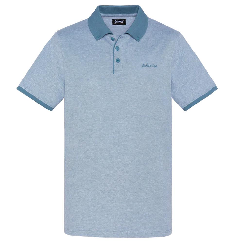 Hellblaues Herren-Polohemd von Schott PSPENY günstig