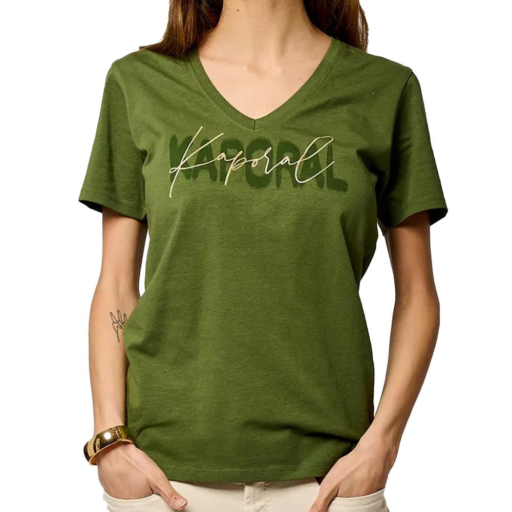Camiseta de mujer verde Kaporal VASICE barato