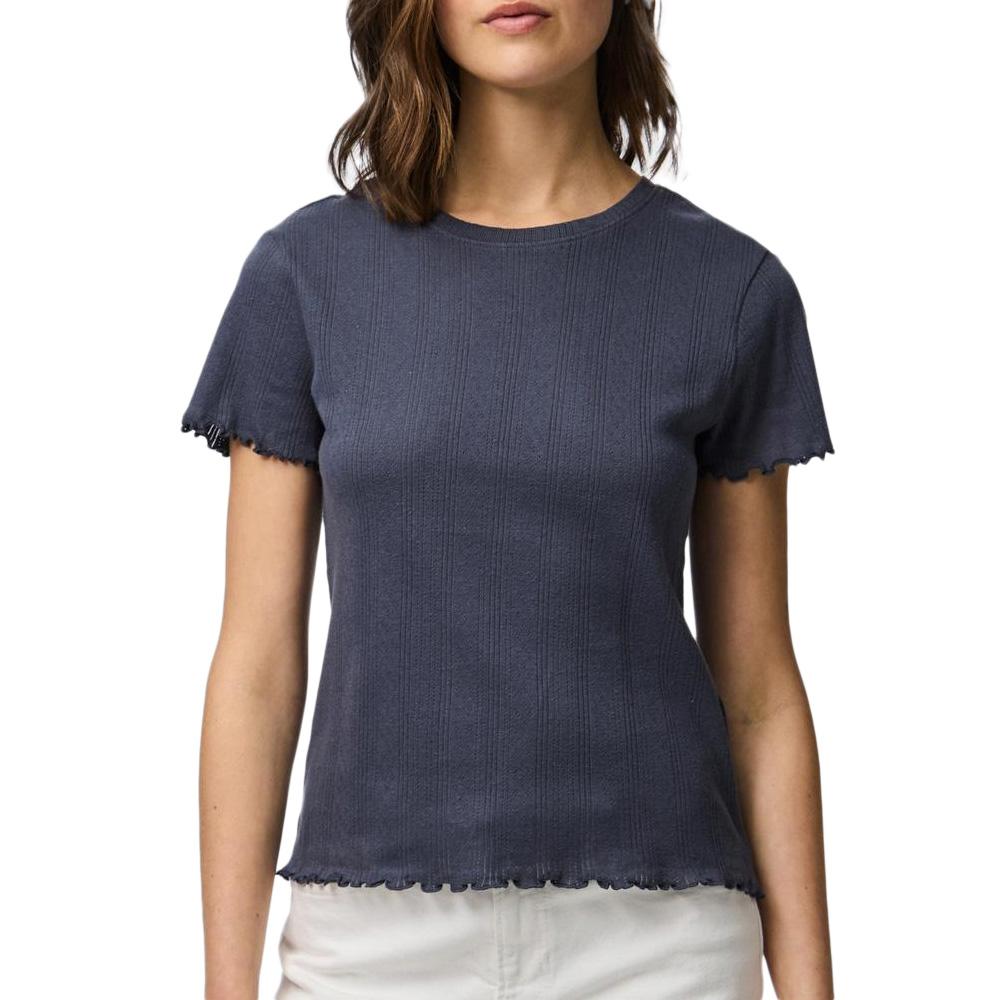 Camiseta de mujer azul marino Pieces Marie barato