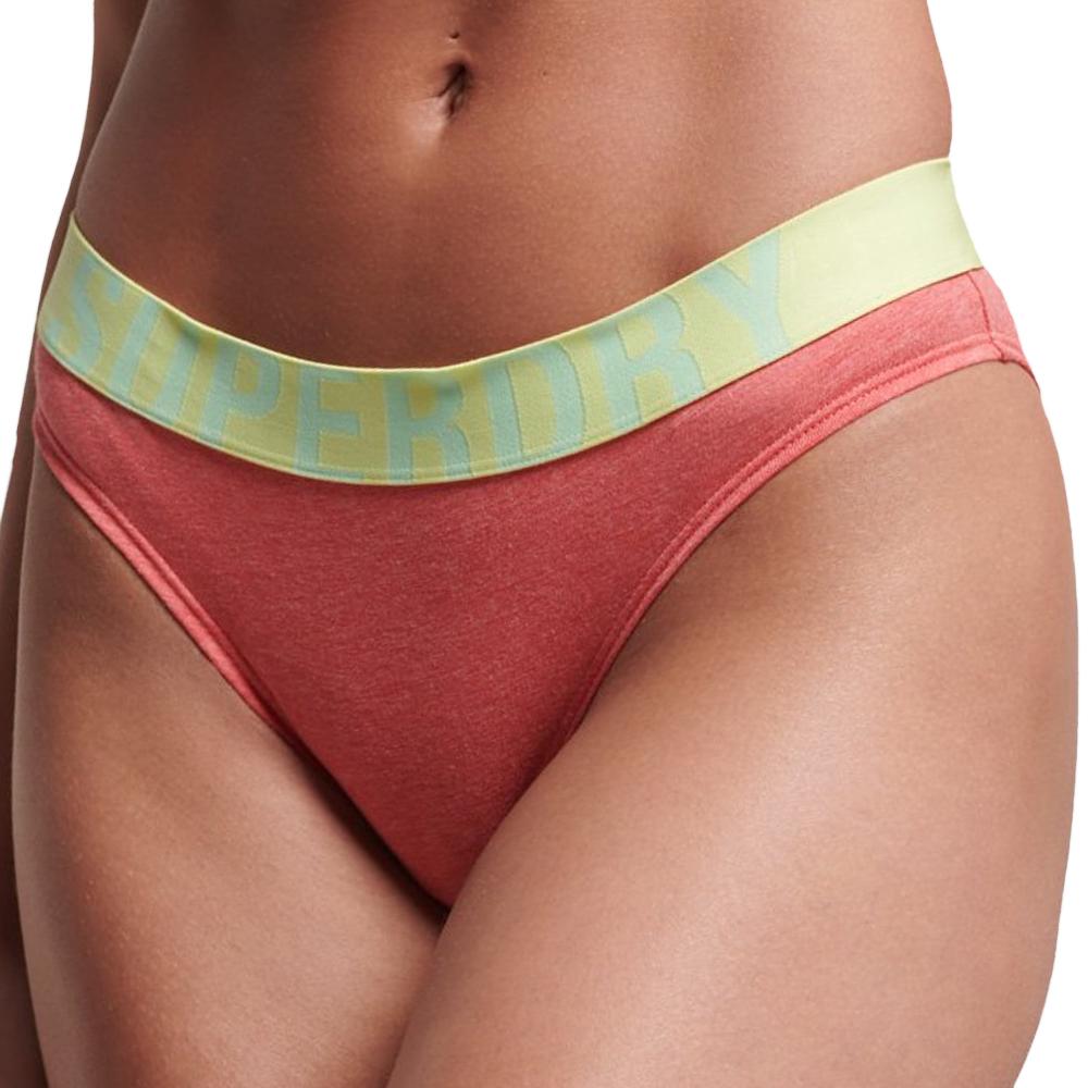 Culotte Rouge Femme Superdry Logo Brief pas cher