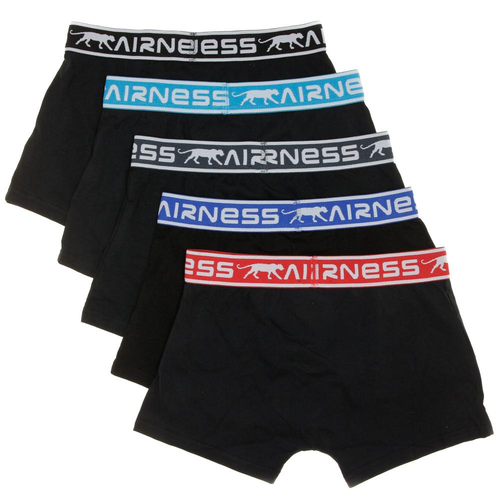 Juego de 5 calzoncillos bóxer negros para chicos Airness ver 2