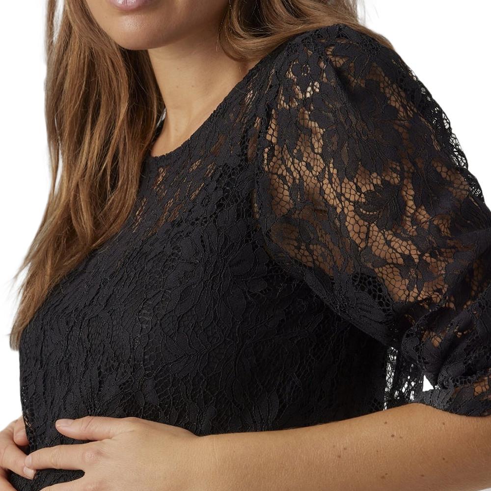 Camiseta negra de mujer Vero Moda Maternity Lace Top ver 3