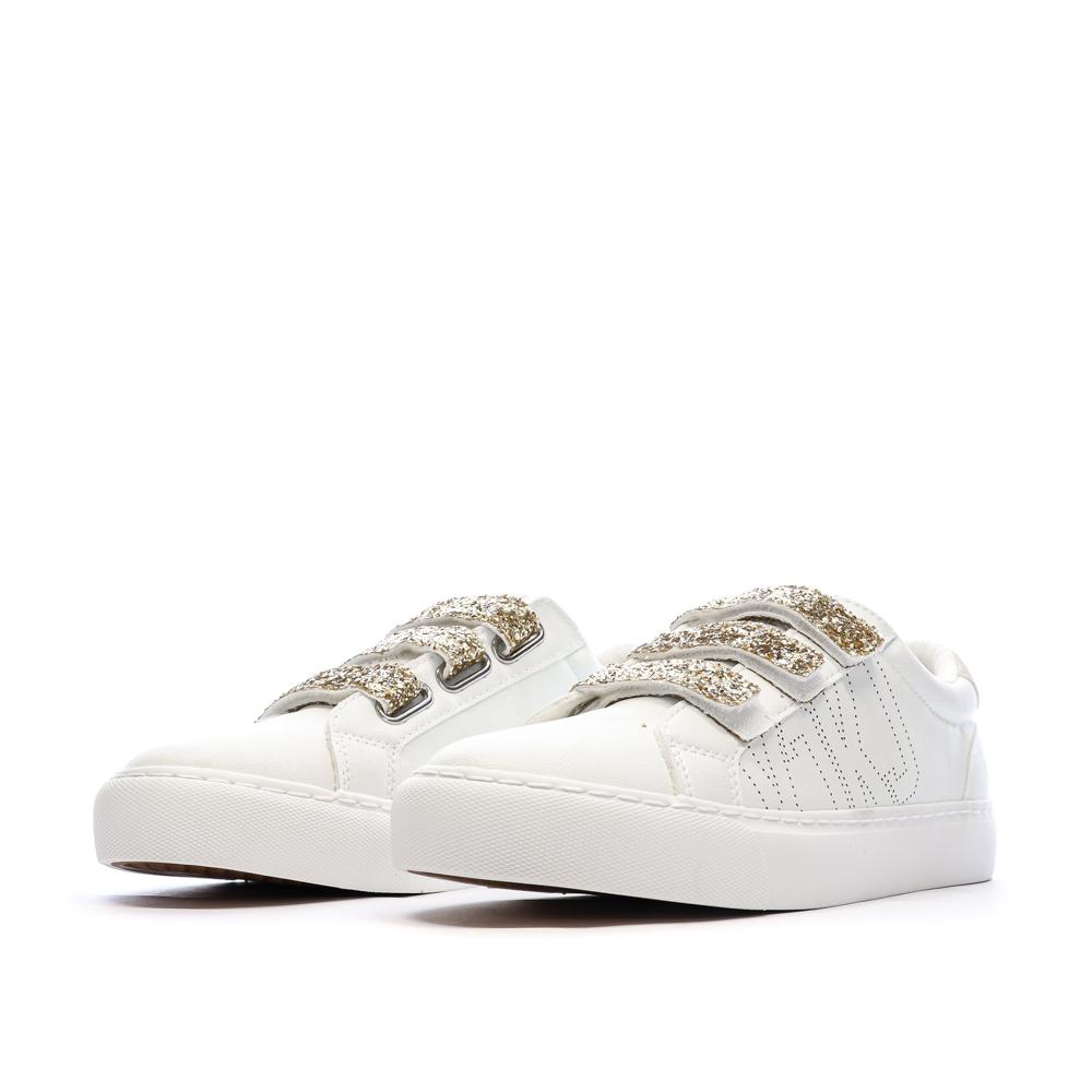 Kaporal Tippyk Women’s White/Gold Trainers Photo of the Espace des Marques %store% store - view of %key%