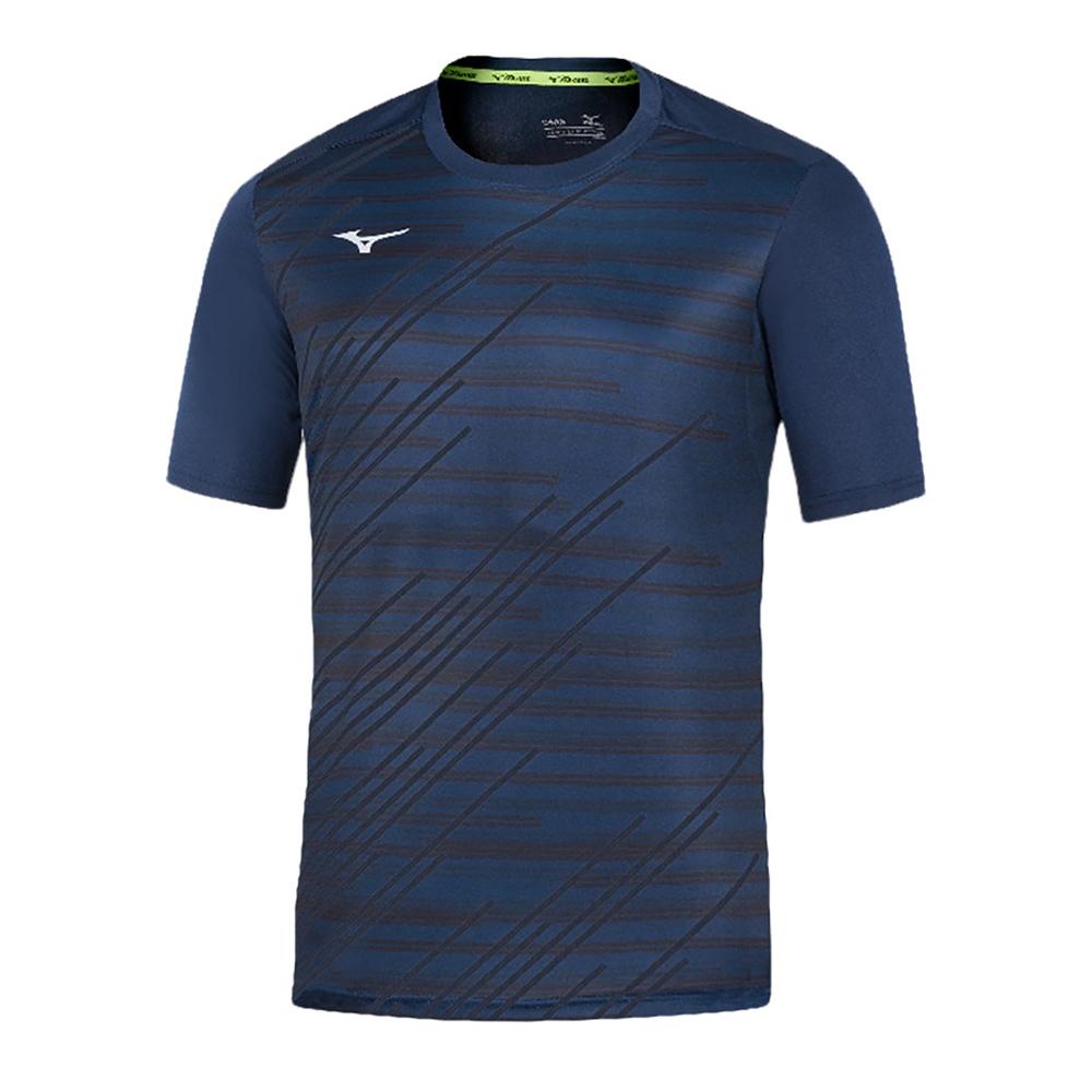 T-shirt de Running Marine Homme Mizuno Chiba pas cher