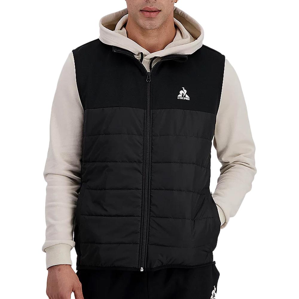 Men's Black Sleeveless Jacket Le Coq Sportif Contemporain affordable