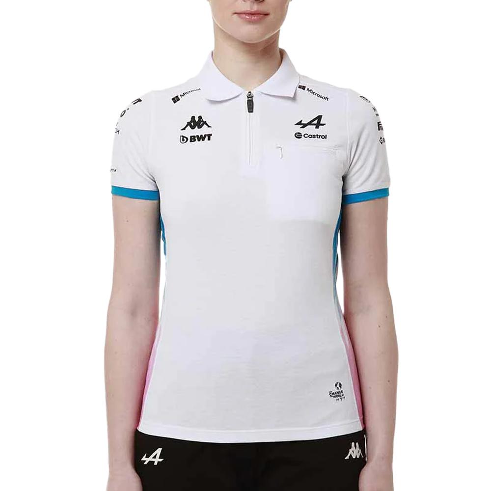 Maillot Blanc/Bleu Femme Kappa Adraw Alpine F1 321U87W pas cher