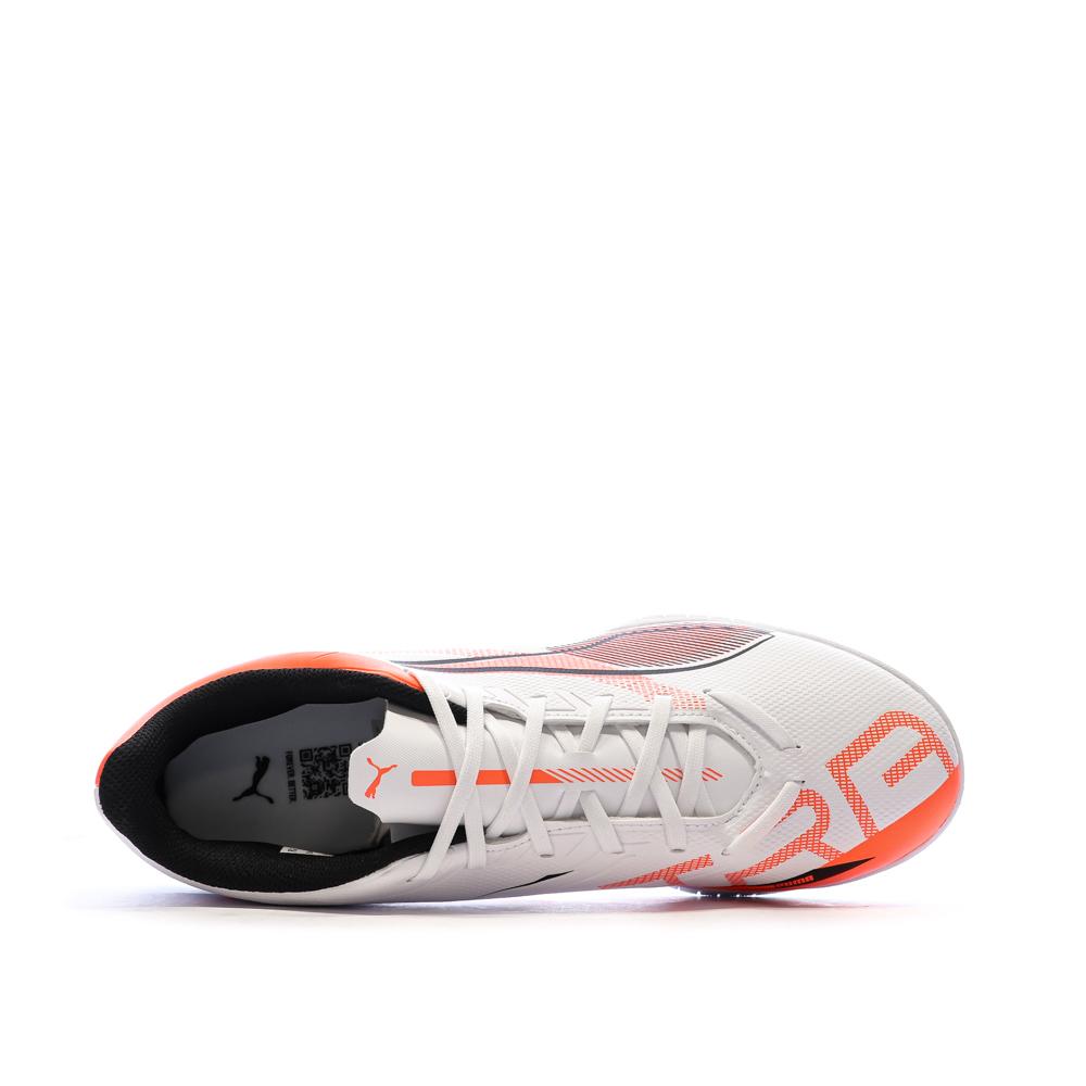 Chaussures de Football Blanches/Oranges Homme Puma Ultra 5 vue 4