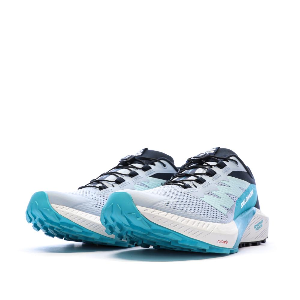 Chaussures de Trail Bleues Femme Salomon Sense Ride 5 vue 6