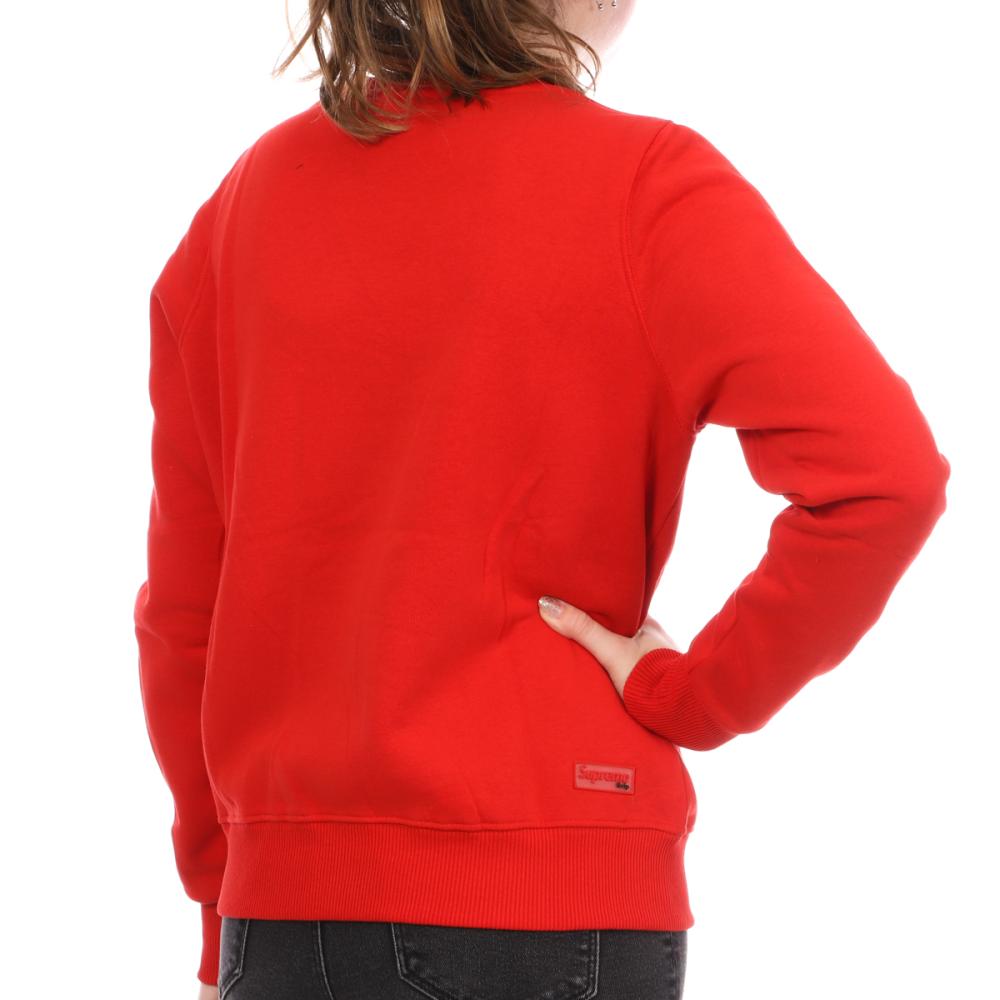 Sudadera Supreme Claren roja de mujer ver 2