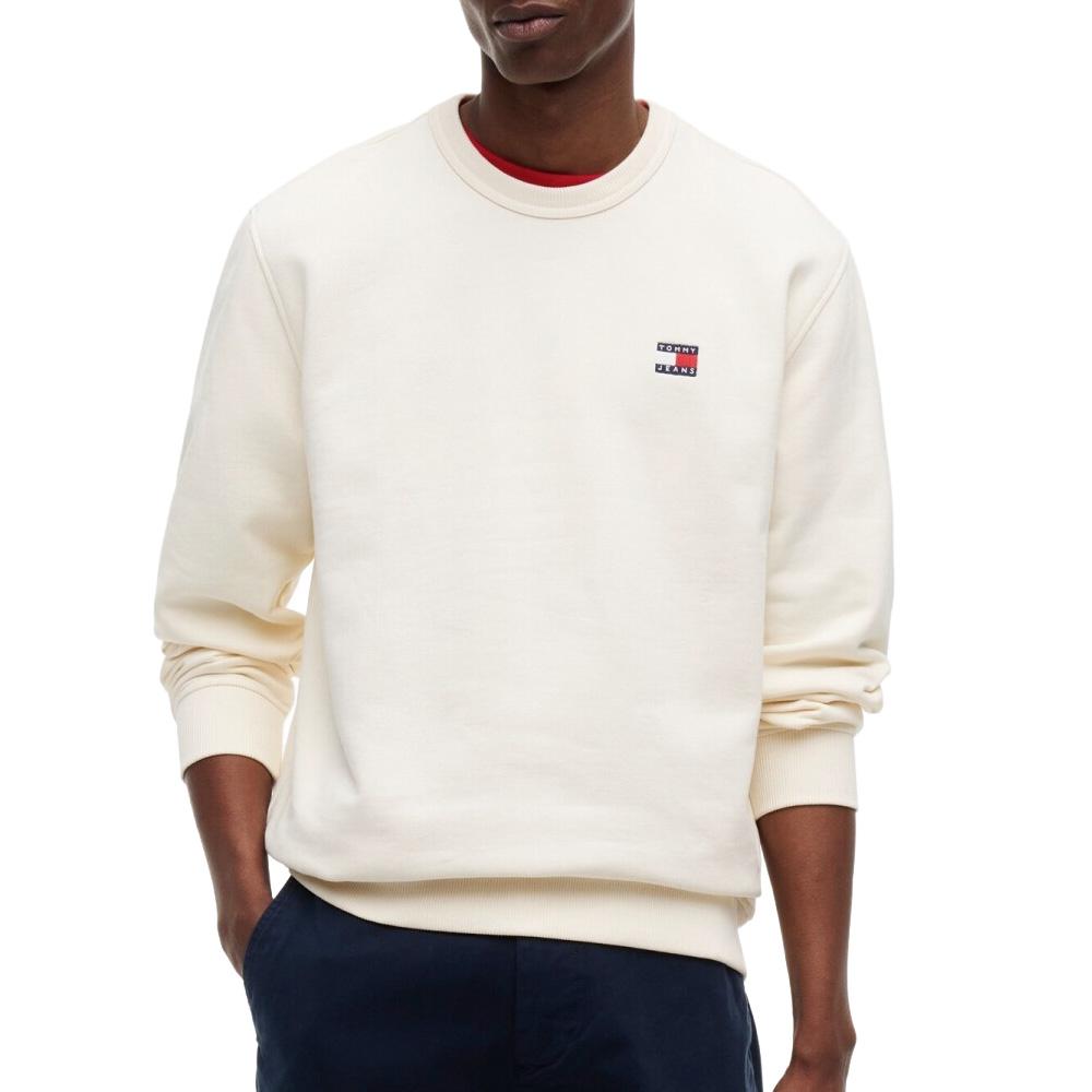 Sweat Beige Homme Tommy Hilfiger Badge Crewss pas cher