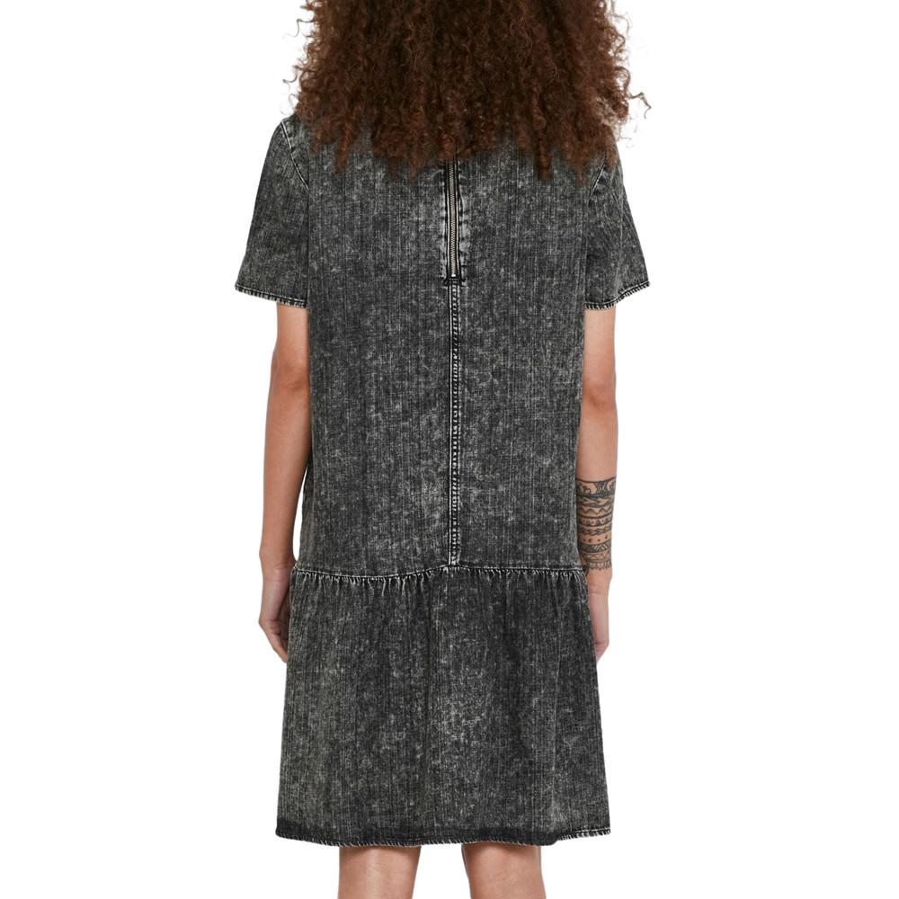 Schwarzes Jeanskleid für Frauen Noisy May Emilia Ansicht 2