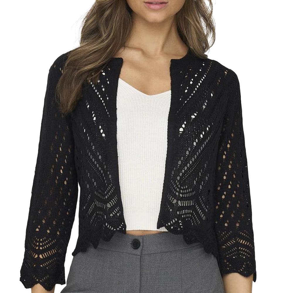 JDY Sun 3/4 Cropped Women's Black Cardigan affordable
