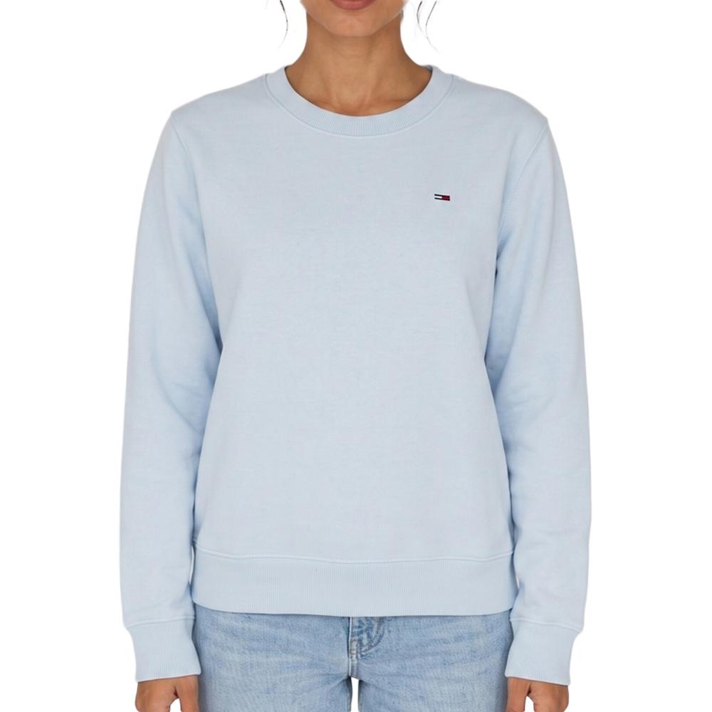 Hellblaues Damen-Sweatshirt Tommy Hilfiger Flag Crew1 günstig