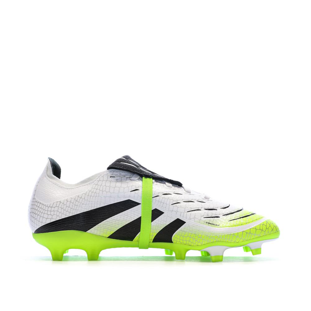 Chaussures de Foot Blanc/Jaune Adidas Predator League FT FG/MG vue 2