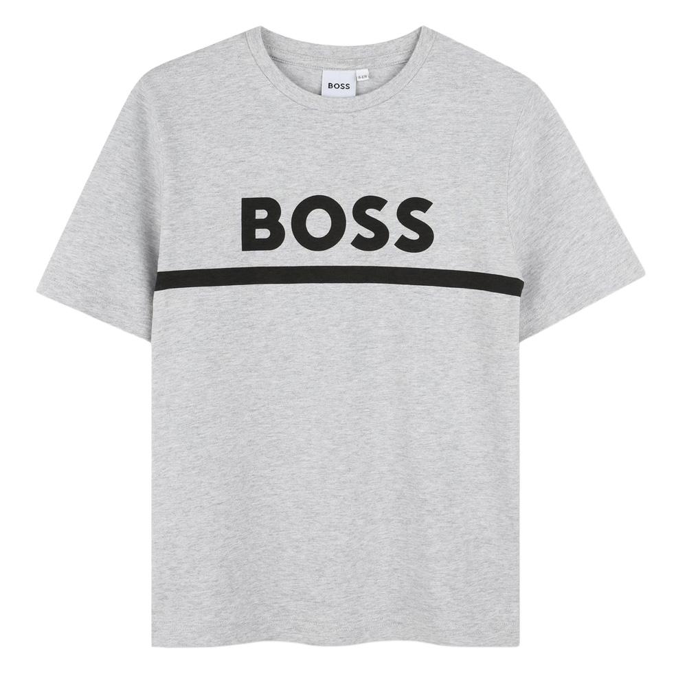 Camiseta gris para niño de Hugo Boss J52726 barato