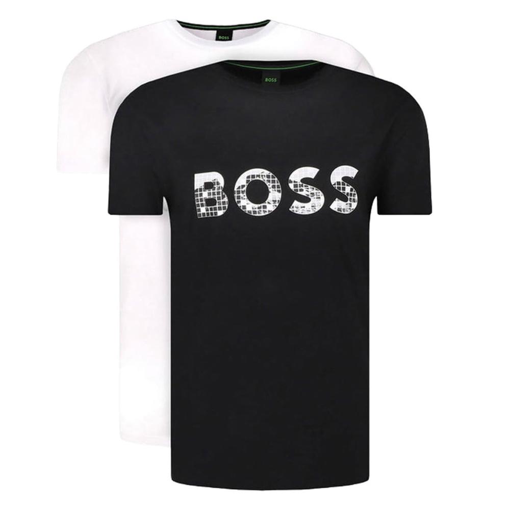 Set of 2 Black/White Hugo Boss Printed Men’s T-shirts affordable