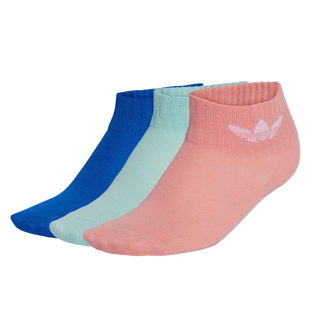 x3 calcetines tobilleros infantiles Adidas rosa/verde/azul para niñas barato