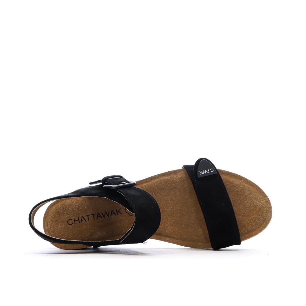 Chattawak Laspinas Women's Black Sandals Photo of the Espace des Marques %store% store - view of %key%