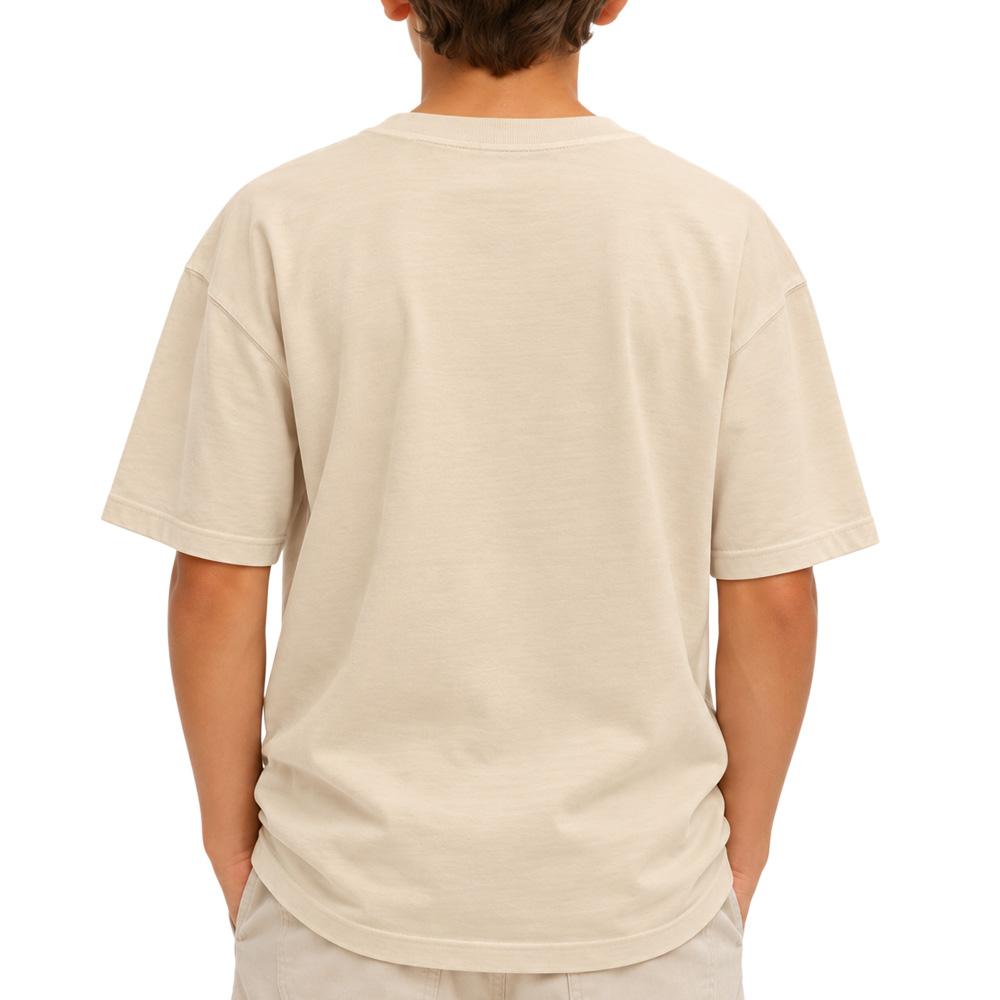 Beiges Oversize-T-Shirt für Jungen von Paname Brothers Ansicht 2