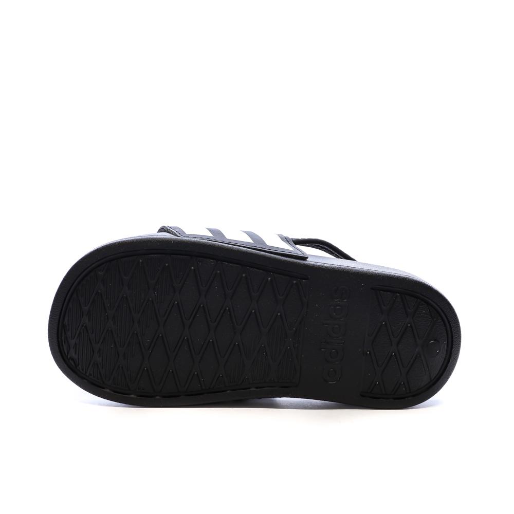 Claquettes Noires/Blanches Garçon Adidas Adilette Estrap vue 2