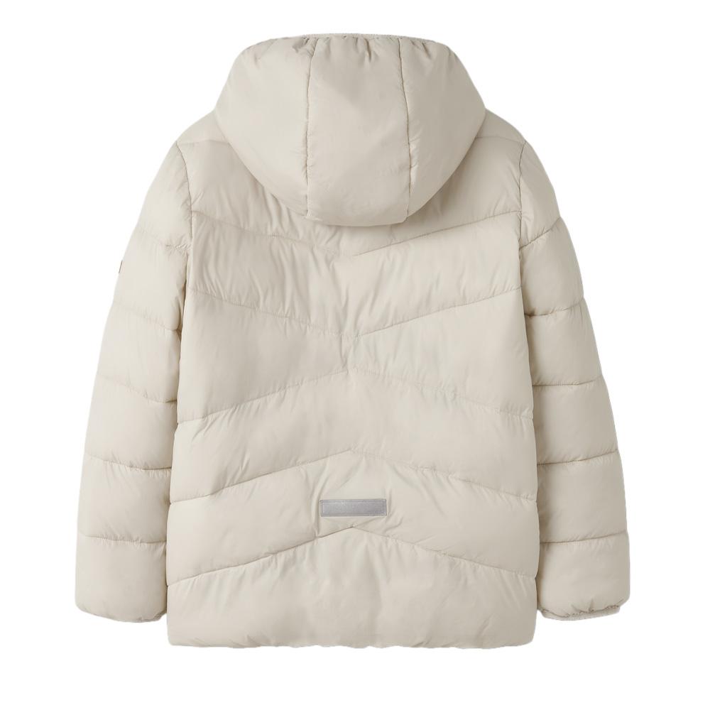 Beigefarbene Daunenjacke für Mädchen von Name it Marble Ansicht 2