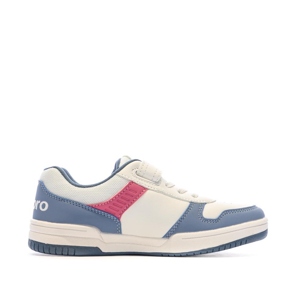 Baskets Blanches/Bleu/Rose Fille Umbro Ovida vue 2