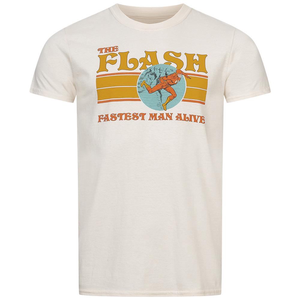 Men’s White T-shirt: 70s Comics Flash affordable