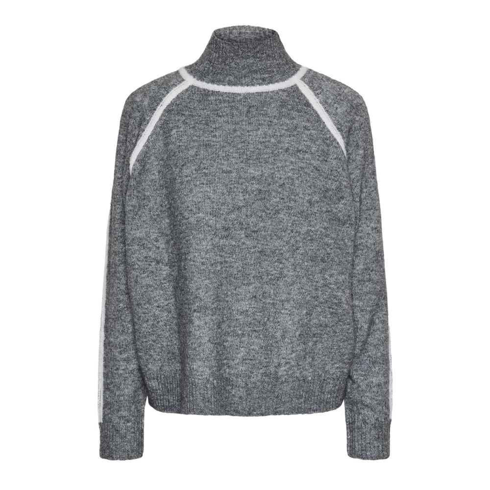 Pieces Lola Jersey Gris/Blanco Mujer barato