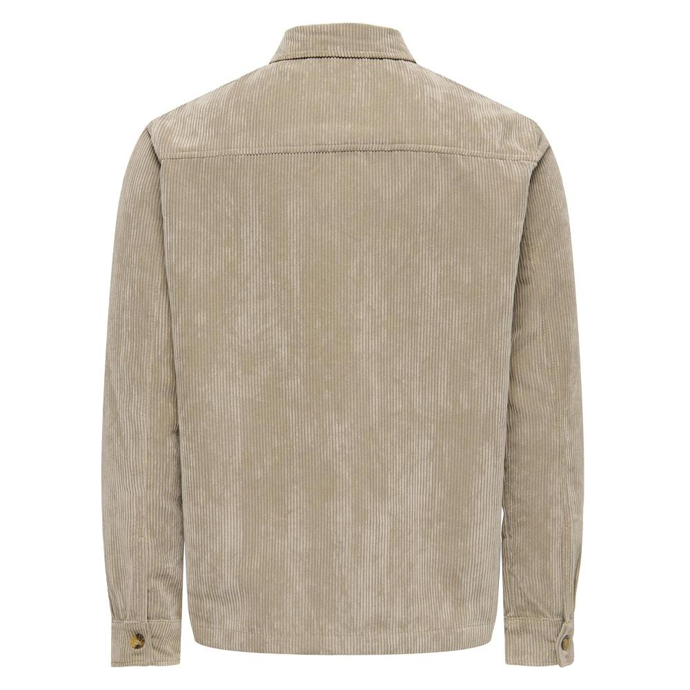Camisa de terciopelo acanalado beige para hombre de Only & Sons Corduroy ver 2