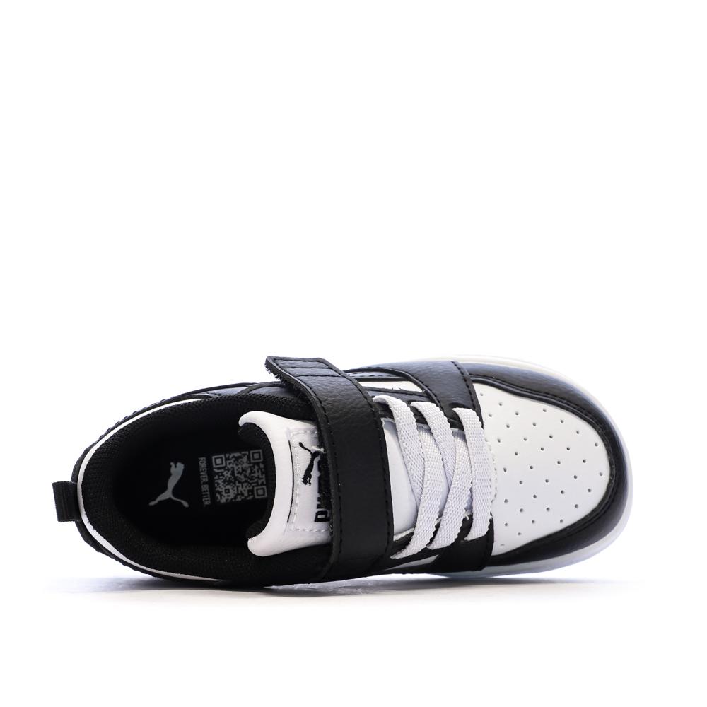 Schwarze/weiße Puma Rebounds Sneaker für Jungen Ansicht 4