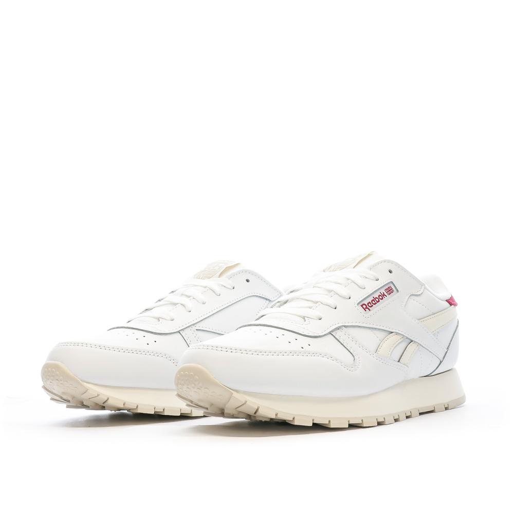 Baskets Blanches/Roses Femme Reebok Classic vue 6