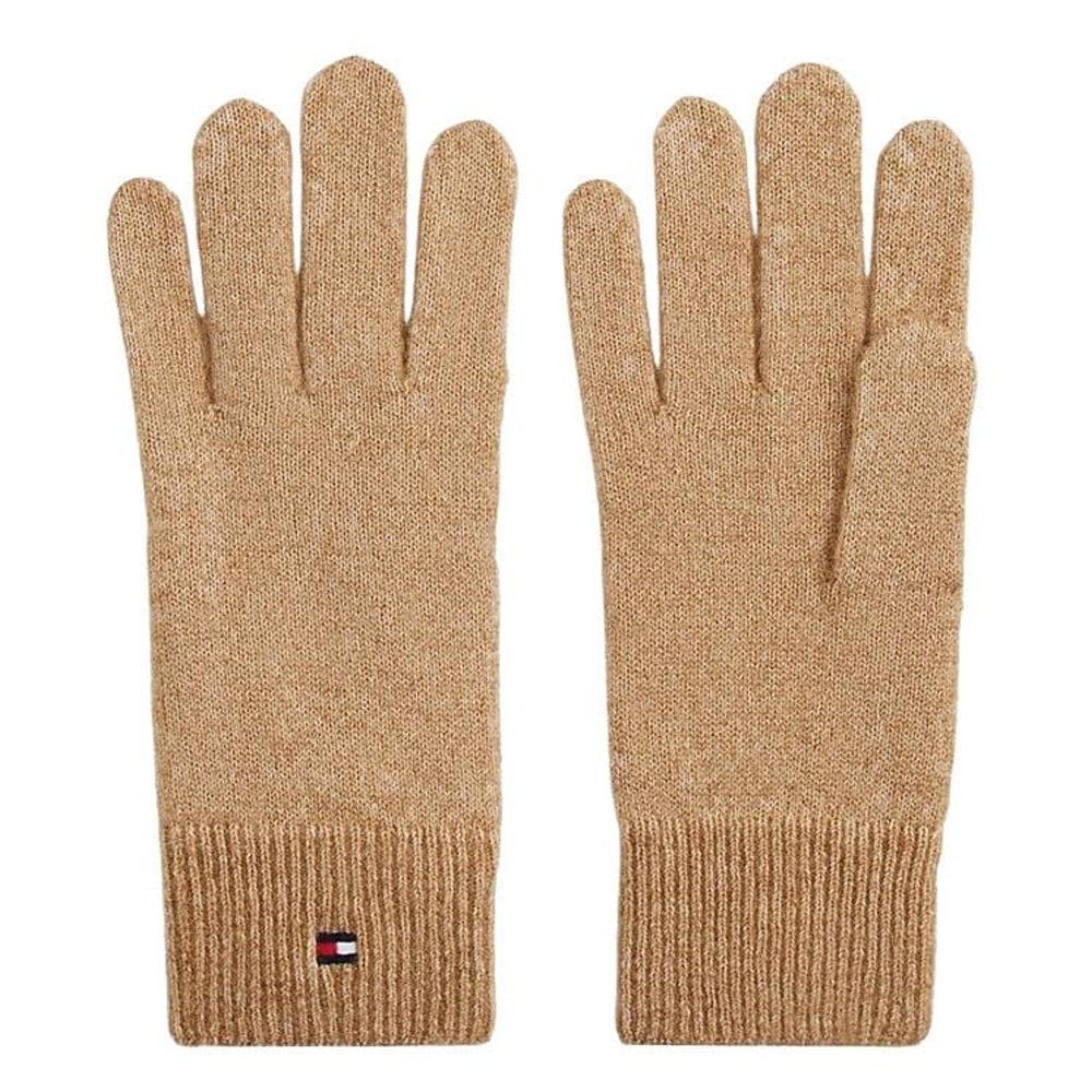 Women's Beige Gloves Tommy Hilfiger Flag Fluffy affordable