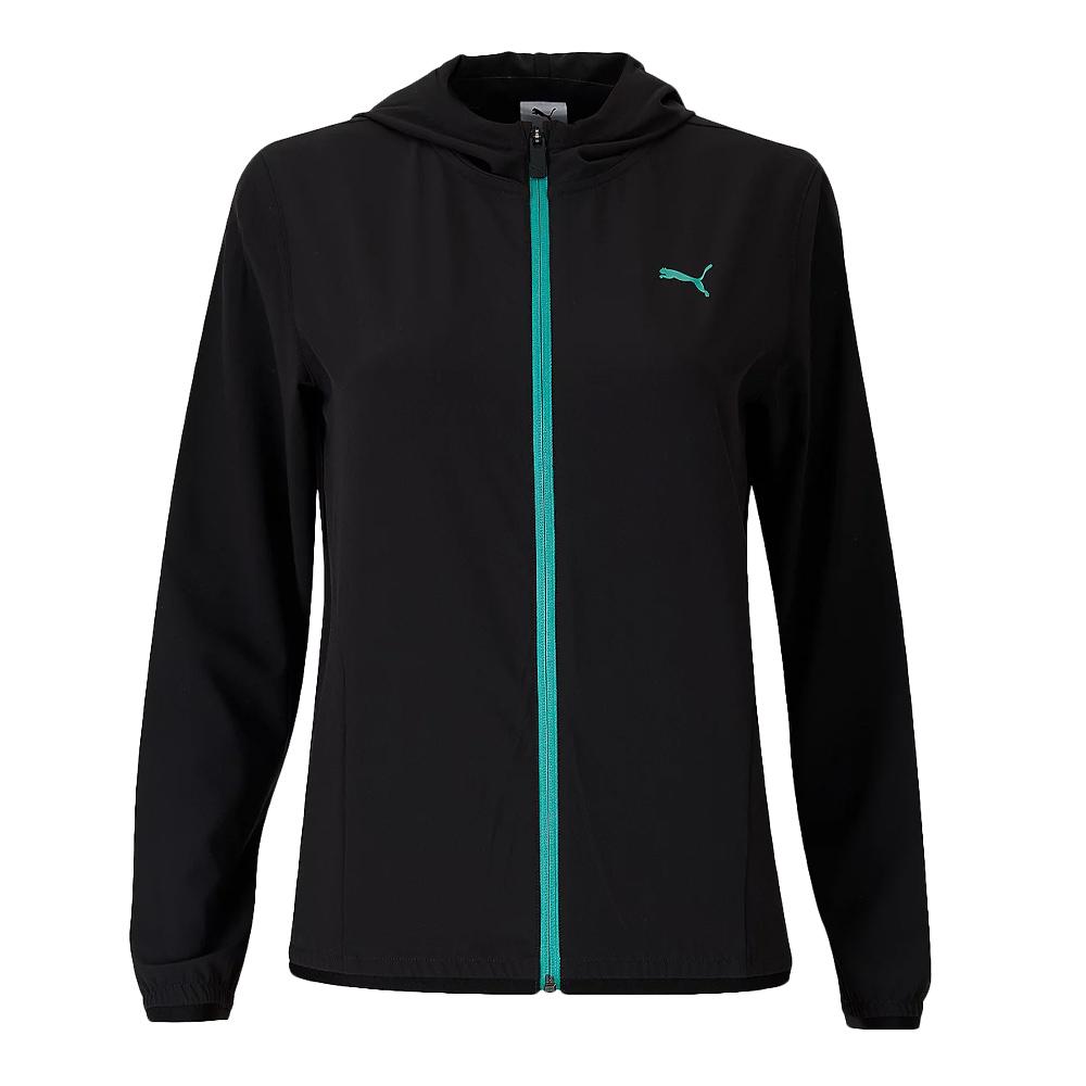 Schwarze Puma Pwrtrain Woven Fullz Jacke für Mädchen günstig