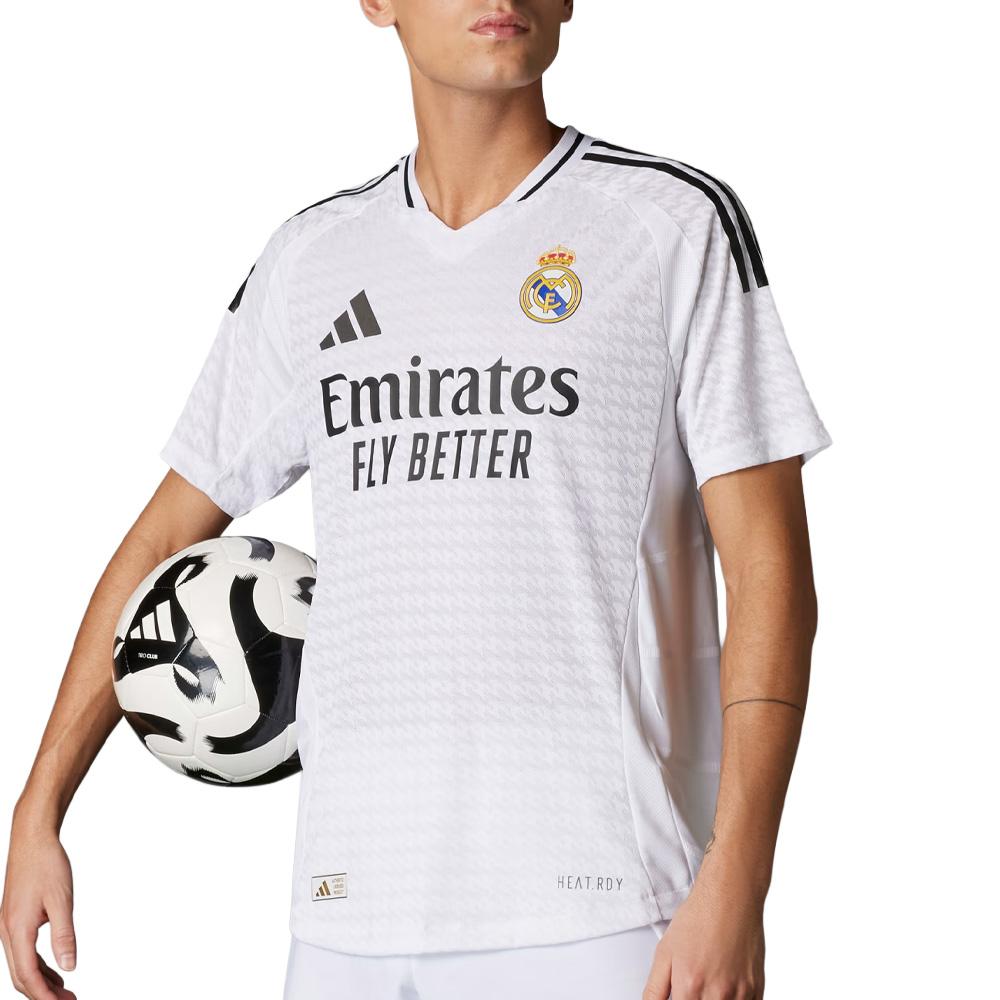 Real Madrid Maillot de football Blanc/Noir Homme Adidas 24/25 pas cher