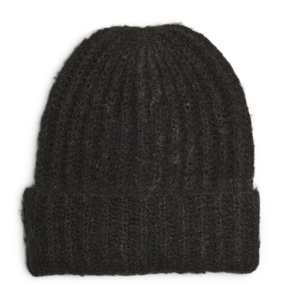 Bonnet Noir Femme Pieces Structured pas cher