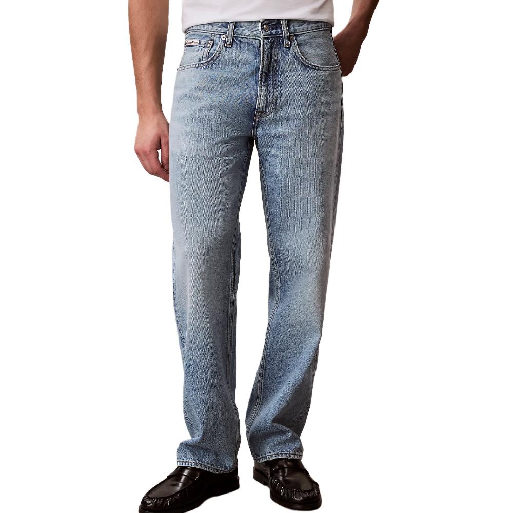 Jean Bleu Homme Calvin Klein Jeans 90s Straight Retro pas cher