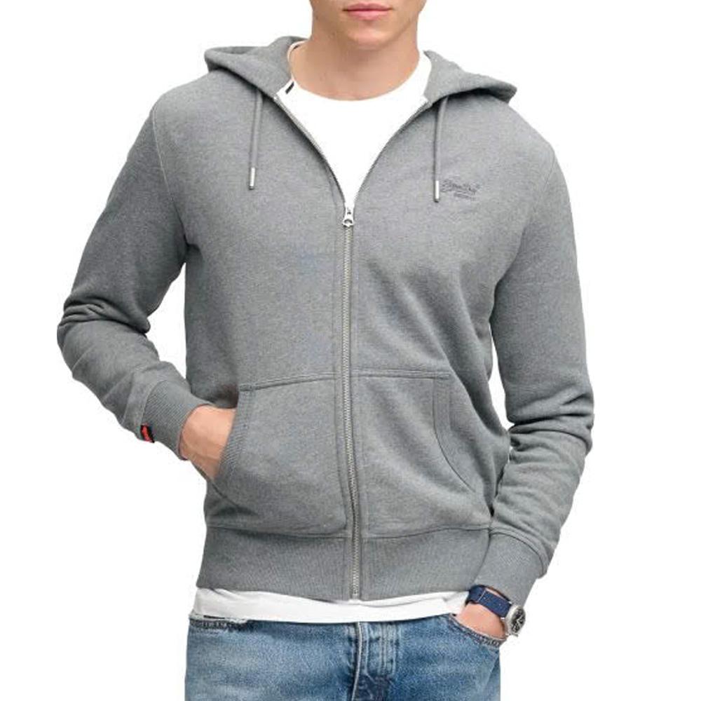 Sweat Gris Clair Homme Superdry Essential pas cher