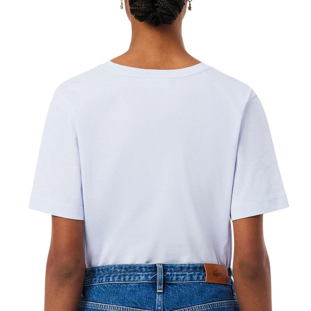 Blaues Lacoste-T-Shirt für Damen, lockere Passform Ansicht 2