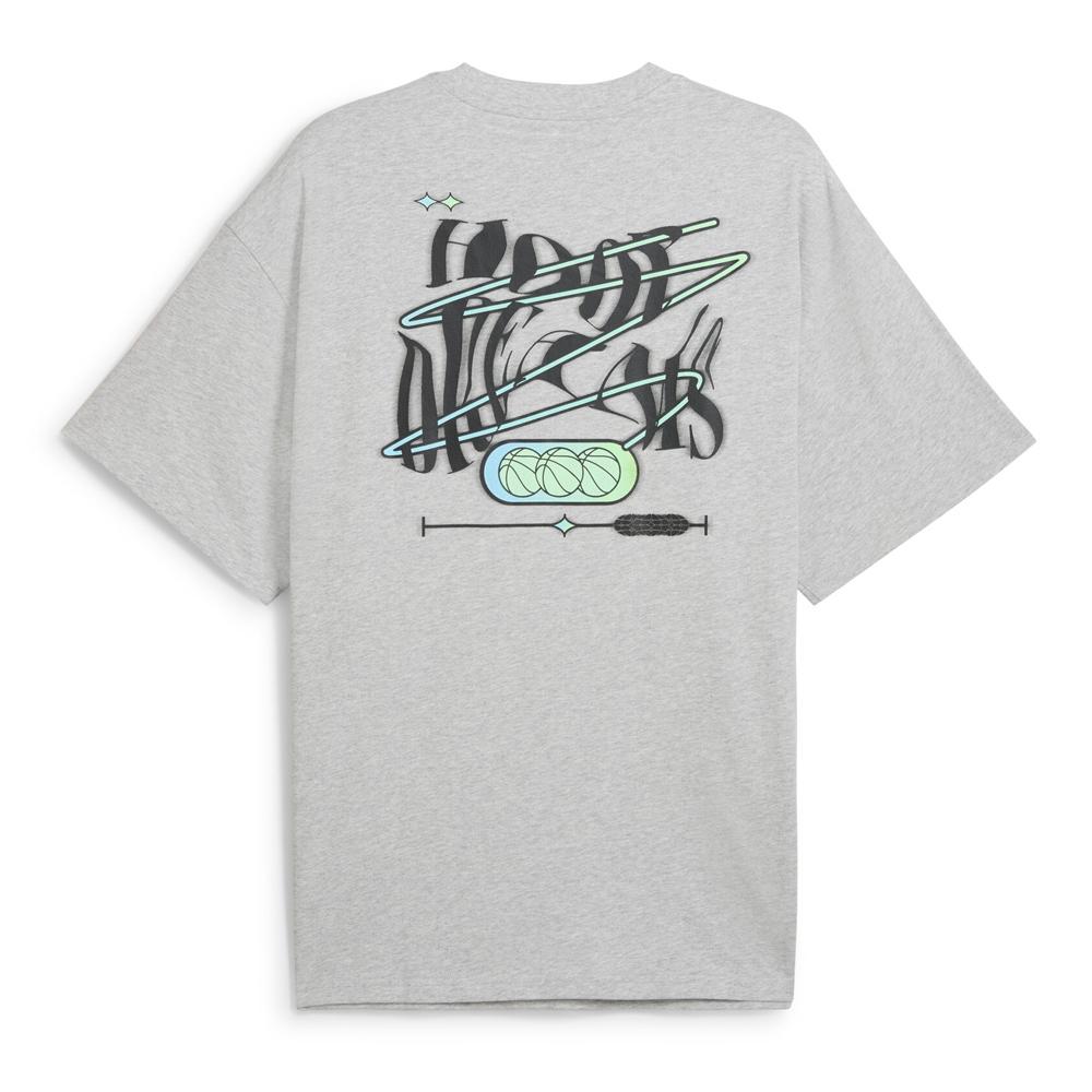 Puma Hoop Männer T-Shirt Grau Ansicht 2