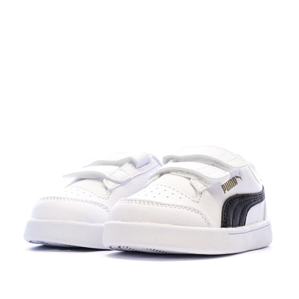 Weiß/Schwarze Puma Shuffle Sneaker für Jungen Ansicht 6