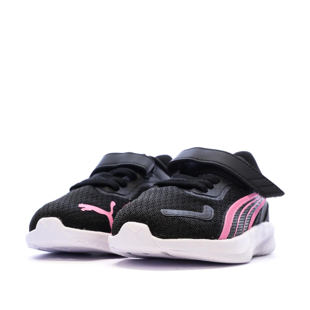 Baskets Noir/Rose Fille Puma Pounce Ac+ vue 6
